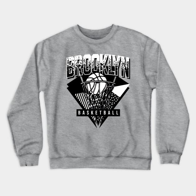 Brooklyn Basketball 90s Throwback Crewneck Sweatshirt by funandgames